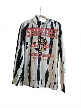Men's Bioworld Cobra Kai "Strike First" Tie-Dye Hoodie Size L (42/44)